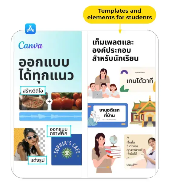 Canva Localization Back to School in Thailand